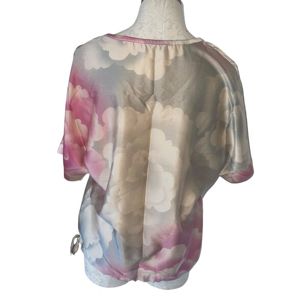 Dries Van Noten Womens Top Size Small Multicolor Floral Drawstring Casual - Picture 12 of 14